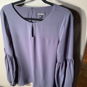 Beautiful long-sleeve gray blouse from Express